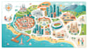 design custom interactive map, city map, vacation map, destination map, food map