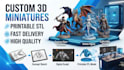 create custom 3d miniatures and printable stl file