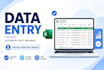 do data entry, product listing and data organization