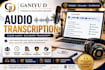 provide accurate audio transcription and audio to text