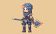 do pixel art character spritesheet animation for 2d indie rpg games