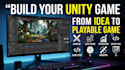 develop a custom unity game with gameplay mechanics and UI