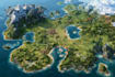 create event, tourist, and fantasy map illustration