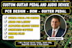 design guitar pedal, audio pcb, amplifier circuit and pcb layout