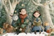 draw christmas children book