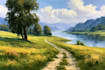 paint landscape in oil painting