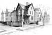 illustrate houses, architecture, places, handmade or digital