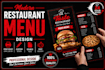 professional restaurant menu, food , cafe and digital menu