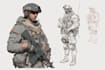 draw detailed military characters for you