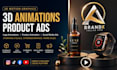create 3d motion graphics logo animations product ads for social media ecommerce