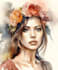 draw watercolor portrait illustration
