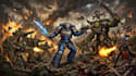 create epic warhammer 40k character art and design