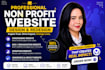 create non profit website charity donation website ngo sites wordpress wix setup
