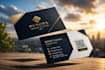 design luxury business card and qr code