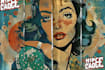 create illustration in distressed retro and comic style
