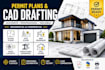 architectural structural engineering mep drawing city permit with hvac
