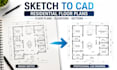 draft residential cad floor plans, elevations, sections and site plans