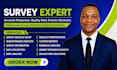 design surveys, questionnaires, analyze data and create research reports