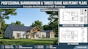 create adu timber frame, ranch house permit plan with mep drawing