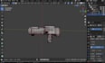 model 3d low poly game weapon stylized combat gear simulator game asset blender