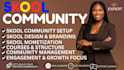 setup skool online community skool course creation skool community management