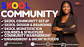 setup skool online community skool course creation skool community manage