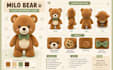 create custom plush reference sheets for oc, fursona mascot and plush toy