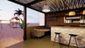 design 3d cgi bar beach, seaside bar, beach house layout, vacation home
