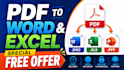 do PDF to word, excel, powerpoint and document conversion