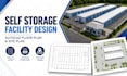 design self storage facility layout, autocad floor plan and site plan
