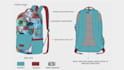 design bag tech pack, handbag design bag tech pack tote bag purse flat sketch