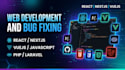 fix bugs and issues in react, nextjs, vuejs or PHP web applications