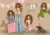 create a custom digital fashion illustration