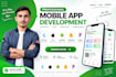 develop full stack mobile app with flutter and backend API