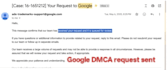 file google dmca takedown to remove copyright content and images