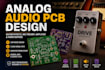analog audio pcb design for guitar effects,mic preamp,amplifier and audio device