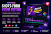edit engaging short form videos for social media