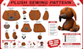 create a custom character plush sewing pattern for stuffed animals plush toys