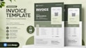 design professional invoice template canva, excel and PDF