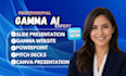 create gamma ai presentations, pitch decks and powerpoint slides