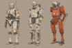 design sci fi mecha and robot concept art