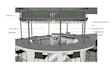 scale 2d commercial floorplan,bar interior layout,as built drawing,blueprint,dwg