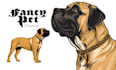 create a premium pet illustration for luxury pet owners