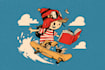 draw funny cartoon illustration