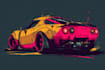 create racing illustration for t shirt design