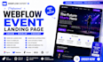 design webflow event landing page figma to webflow website