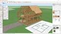 design timber frame, wood frame, house plans, timber structures in sketchup