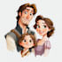 beautiful portrait in disney cartoon