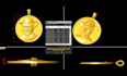 create realistic 3d coin model, gold coin, silver coin and crypto reder