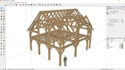 model timber framing, wood structure, roof framing, construction in sketchup